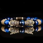 New Trend Double Leopard head Handmade tiger's-eye Bracelets Accessories Handmade Men's Jewelry Pulseras homme - Image 2