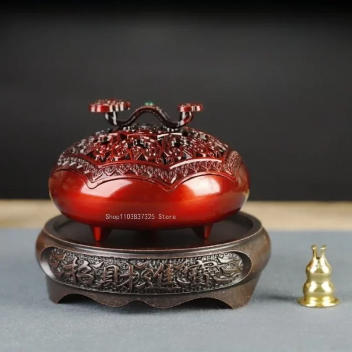Retro Alloy Three-legged Incense Burner Base Set Incense Art Decorative Indoor/tea Room/soothing Purifying Aromatherapy Stove - Image 7