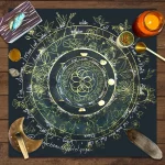 1pc Tarot card tablecloth, witch magic astrology altar decoration tablecloth, card game card push decoration tablecloth - Image 4