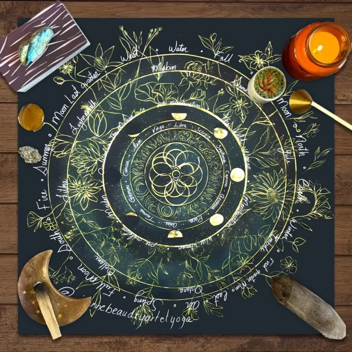 1pc Tarot card tablecloth, witch magic astrology altar decoration tablecloth, card game card push decoration tablecloth - Image 4