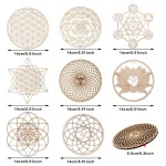 Wooden Wall Sign Flower of Life Shape Laser Cut Wood Wall Art Home Decor Handmade Coasters Craft Making Sacred Geometry Ornament - Image 6