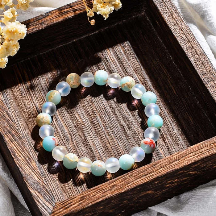 8mm Natural Shoushan Stone Health Bracelet, Bringing Health and Longevity, Fashionable Beaded Bracelet for Men and Women - Image 6