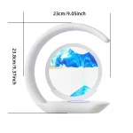 15W Wireless Charger with Quicksand Painting Night Lamp Table Top Decoration Fast Charging Station for iphone 16 Pro Max Charger - Image 2