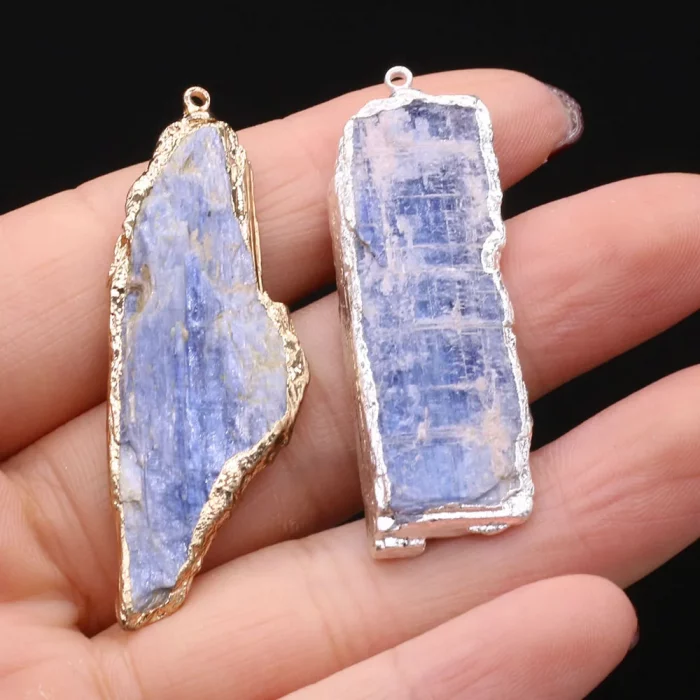 Natural Stone Blue Spodumene Rough Irregular Pendant For Jewelry MakingDIY Necklace Earring Hanging Accessories Charm Gift Party - Image 6