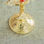 HTISOK Orthodox Church Cross Zinc Alloy Gold Plated Jesus Crucifix Cross Christian Decor With Base Religious Craft Gift With Box - Image 4