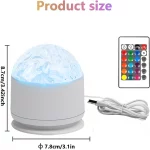 Night Sky Starry Projector Light Night Light Remote RGB 7 Modes Aurora Water Ripple Projector Lamp Party Room Decor USB Plug-in - Image 7