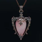 Water Drop Crystal Pendant Necklace for Men and Women Natural Amethyst Rose Quartz Onyx Lapis Lazuli Opal Antique Stone Jewelry - Image 2