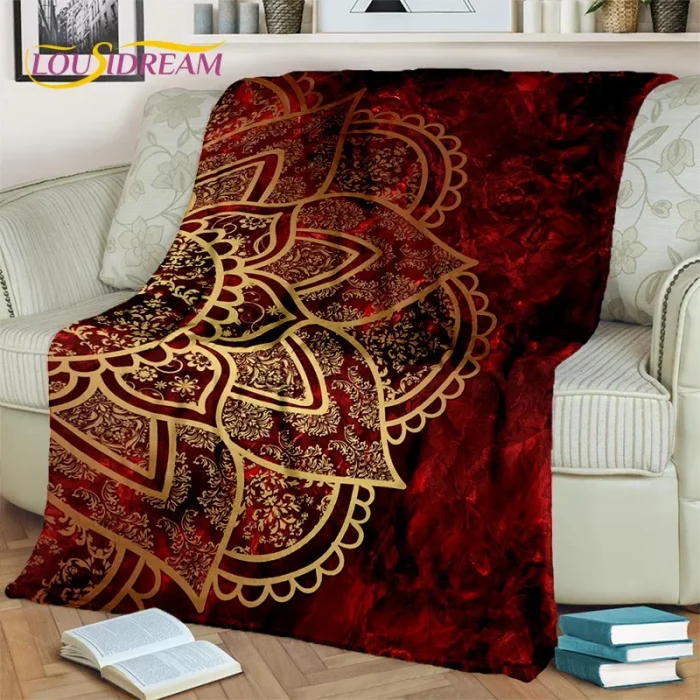 3D Bohemia Meditation Mandala nature Spirit Yoga Blanket,Soft Throw Blanket for Home Bedroom Bed Sofa Picnic Cover Blanket Kids - Image 3