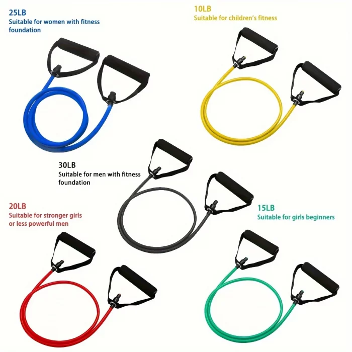 Exercise Bands Resistance Bands With Handles Workout Bands With Handles For Men Women Strength Training Equipment At Home - Image 5