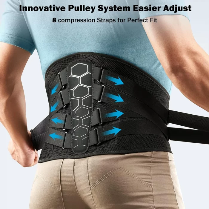 Back Brace for Lower Back Pain, Sciatica, Herniated Disc, Scoliosis, Back Support Belt with Soft Pad, Lightweight Lumbar Support - Image 4