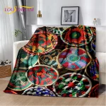 3D Ethiopia Colorful Flower Woven Art Baskets Mandala Soft Plush Blanket,Flannel Throw Blanket for Living Room Bedroom Bed Sofa - Image 4
