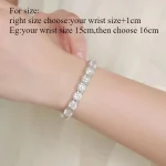 Smyoue Each 6.5/8mm Full Moissanite Tennis Bracelets for Women Men Hip Hop Original Full Diamond 925 Sterling Silver Chain GRA - Image 5