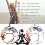 Natural Tree of Life Necklace 7 Chakra Crystal Stone Pendant Handmade Healing Colour Quartz Wedding Jewelry for Women Necklace - Image 2