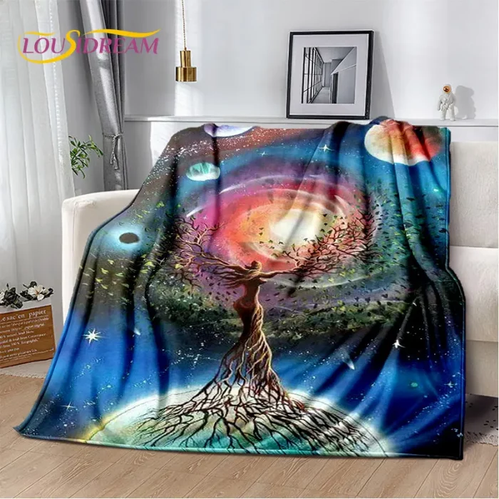 Rainbow 7 Chakra Mandala Bohemia Soft Plush Blanket,Flannel Blanket Throw Blanket for Living Room Bedroom Bed Sofa Picnic Cover - Image 5
