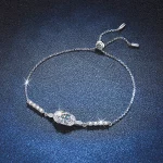 100% Real GRA Certified 1CT Moissanite Bracelet for Women Girl S925 Sterling Silver Diamond Link Bracelets Fine Jewelry - Image 4
