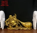 Lucky Copper Big Belly Laughing Buddha Maitreya Buddha Statue Ornament Opening Gift - Image 6