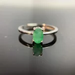 Natural Emerald Fashion Rings 925 Silver Women's Jewelry 4x6mm Gem Jewelry Finger Rings Wedding Party Gifts - Image 6