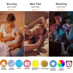 Sunrise Alarm Clock Wake Up Light Clock Sunrise/Sunset Simulation Digital Clock with Night Light FM Radio Desk Clocks - Image 4